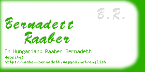 bernadett raaber business card
